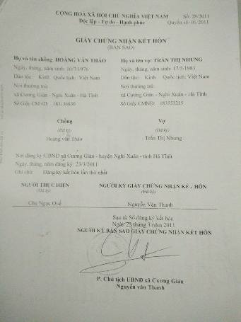 Vụ tiền mất, đất chẳng được giao: Chính quyền tiếp tay làm giả hồ sơ? - 2 Giấy chứng nhận kết hôn mà ông Quế đã làm giả cho anh thảo có số thứ tự trong sổ đăng ký kết hôn năm 2011 là số 28