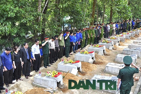 19 hài cốt quân tình nguyện Việt Nam đã được an táng tại Nghĩa trang liệt sỹ Nầm.