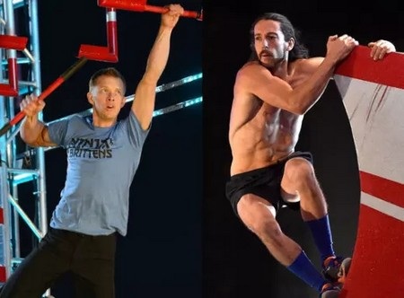 Choáng ngợp kỳ tích của “Chiến binh Ninja Mỹ” đầu tiên trong lịch sử - 1 Geof Britten (trái) và Isaac Caldiero, hai người chiến thắng tại cuộc thi American Ninja Warrior năm nay, nhưng chỉ một người được vinh danh