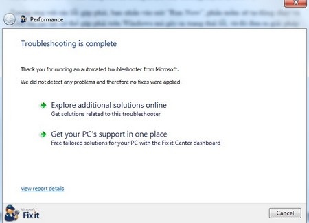 Tự động xác định và khắc phục các lỗi gặp phải trên Windows - 5 Hộp thoại thông báo sự cố đã được khắc phục