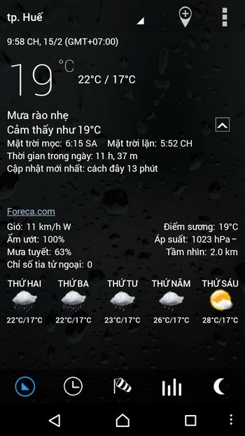 Ứng dụng dự báo thời tiết với giao diện tuyệt đẹp dành cho Android - 2 Ứng dụng dự báo thời tiết với giao diện tuyệt đẹp dành cho Android - 2