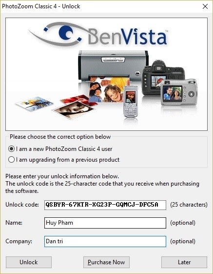 photozoom classic 4 unlock code