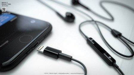 Tuyệt đẹp ý tưởng thiết kế iPhone 7 phiên bản màu đen - 2 Giắc cắm phone 3,5mm đã biến mất, thay vào đó chỉ còn sự hiện diện của cổng kết nối lightning
