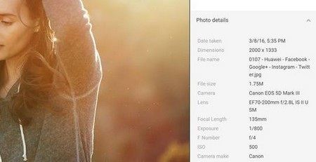 Huawei phải xin lỗi vì dùng ảnh từ máy DSLR để quảng cáo cho máy ảnh của P9 - 2 Thông tin EXIF của hình ảnh lại chỉ ra rằng hình ảnh được chụp bằng Canon EOS 5D Mark III, một chiếc máy ảnh chuyên nghiệp