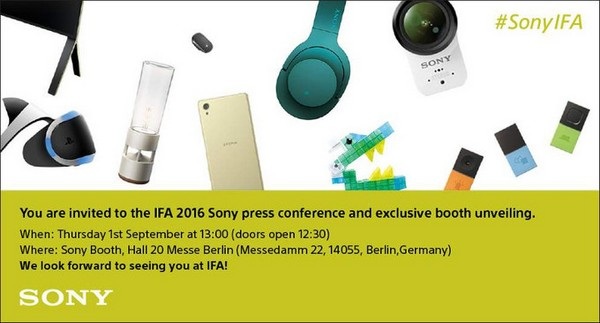 Sony hé lộ sẽ trình làng loạt sản phẩm mới ấn tượng tại IFA 2016 - 1 Thư mời tham dự sự kiện của Sony tại IFA hé lộ về các sản phẩm mới sẽ được trình làng