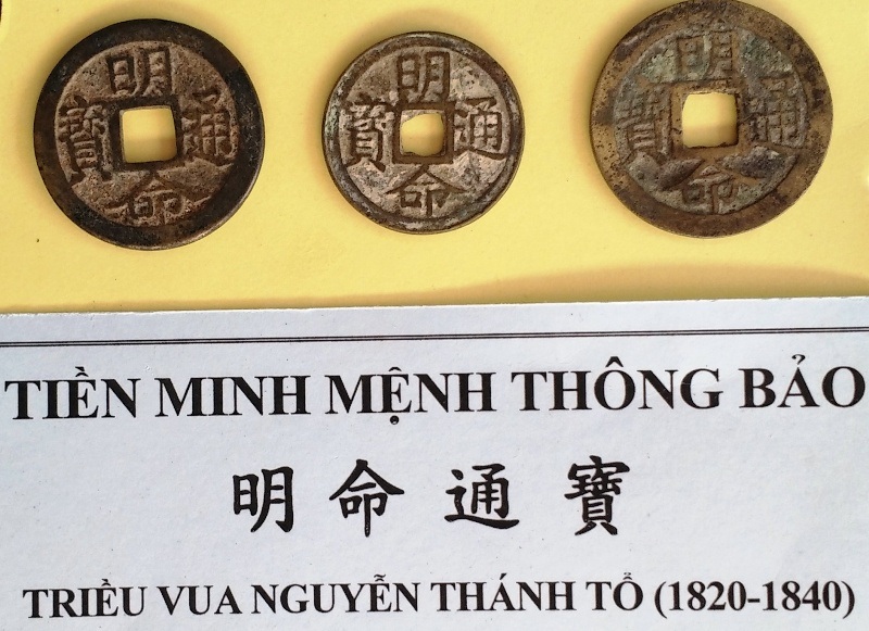 Hàng nghìn đồng tiền cổ được lưu giữ tại bảo tàng Ninh Bình - 10
Tiền Minh Mệnh Thông Bảo do vua Nguyễn Thánh Tổ đúc vào lưu hành từ năm 1820 - 1840.