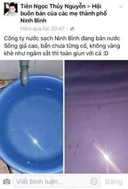 Người dân hoang mang vì trong nước sạch có… sinh vật lạ - 1 Hình ảnh về nước máy có sinh vật lạ được người dân thành phố Ninh Bình đăng tải lên trang facebook