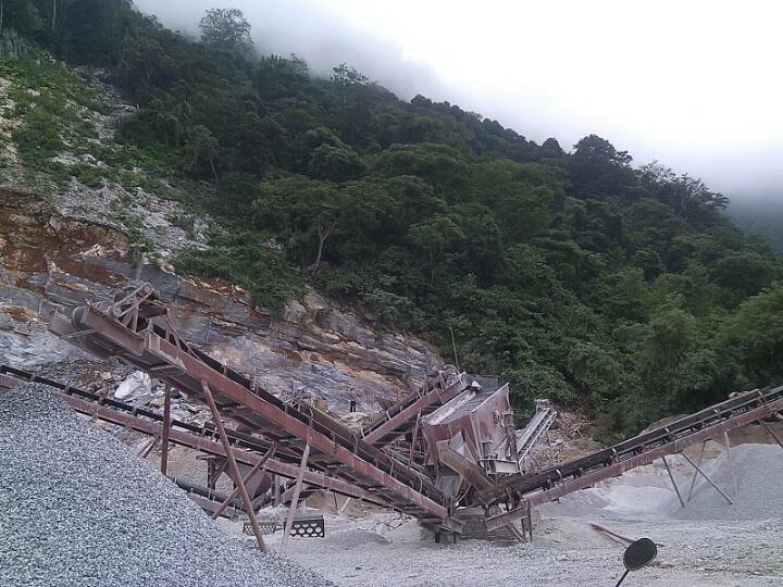 Hiện trường mỏ đá - nơi xảy ra vụ việc