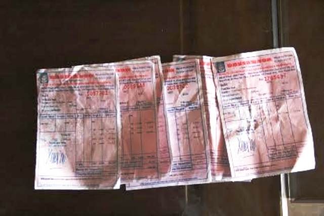 Những hóa đơn thu tiền gộp của công ty cổ phần quản lý kinh doanh điện Thanh Hóa