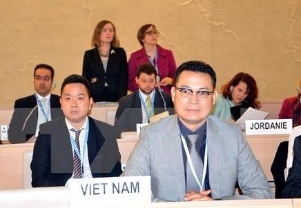 Việt Nam thất vọng về phản ứng của Cao ủy Nhân quyền Liên hợp quốc - 1 Đại sứ đặc mệnh toàn quyền Nguyễn Trung Thành, Đại diện Thường trực của Việt Nam bên cạnh LHQ (Ảnh: Tố Uyên/TTXVN)