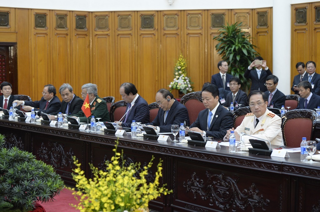 Cuộc hội đàm diễn ra sau lễ đón tiếp