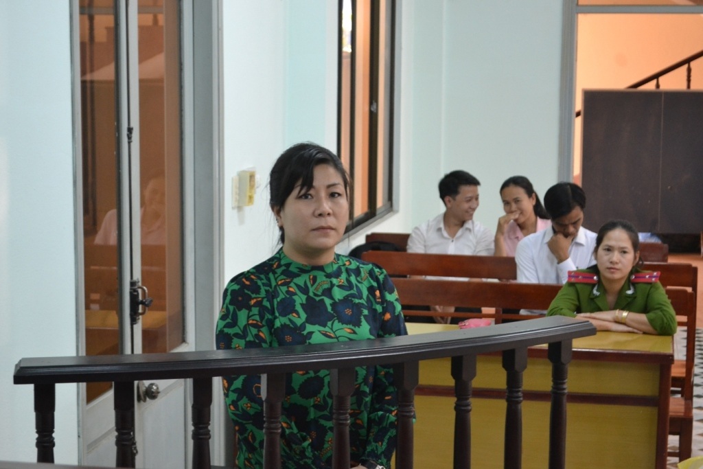 Bị cáo Mai tại phiên tòa