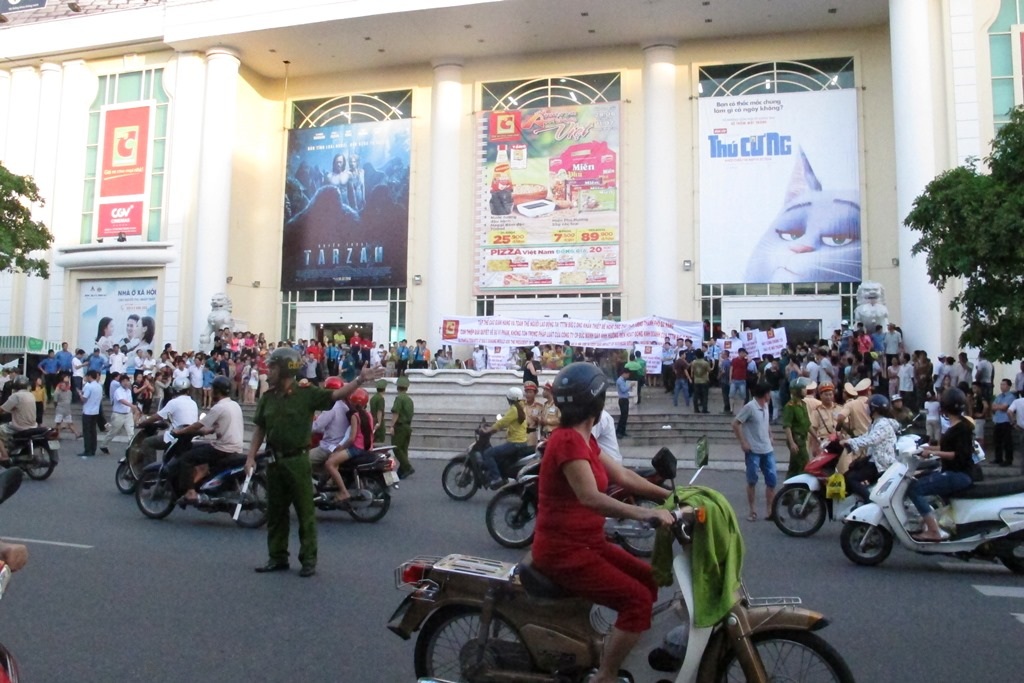 Lực lượng công an phải có mặt tại hiện trường để đảm bảo an ninh trật tự