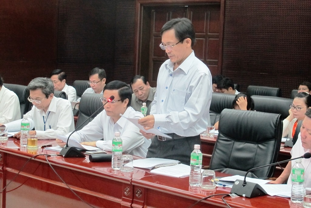 Ông Trần Văn Sơn, Giám đốc Sở Kế hoạch – Đầu tư Đà Nẵng kiến nghị tại buổi làm việc với Đoàn công tác liên ngành do Bộ Kế hoạch - Đầu tư chủ trì