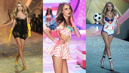 Ngất ngây trước những thiên thần nóng bỏng nhất của Victoria’s Secret - 9 Hè này, Cara Delevingne đã bất ngờ tuyên bố giã từ nghề mẫu trong sự ngỡ ngàng và nuối tiếc của người hâm mộ. Tuy nhiên, người đẹp 9x cũng đã kịp “bỏ túi” ba lần trình diễn trên sân khấu của hãng nội y đình đám Victoria’s Secret.