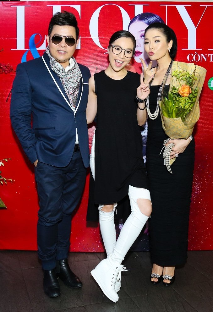 Quang Lê và Hiền Thục cũng đến chúc mừng Lệ Quyên