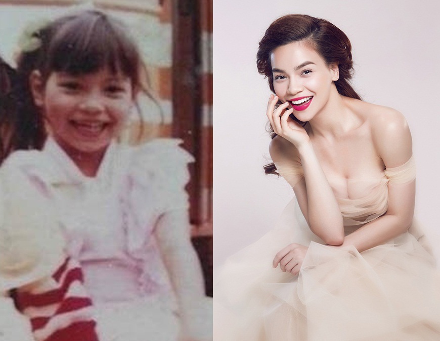 Hồ Ngọc Hà vẫn còn nét cười rạng rỡ của tuổi thơ sau nhiều năm, nhưng nhan sắc của cô đã xinh đẹp mặn mà và quyến rũ hơn xưa.