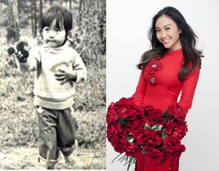 Ca sĩ Đoan Trang rất bụ bẫm và đáng yêu khi còn bé