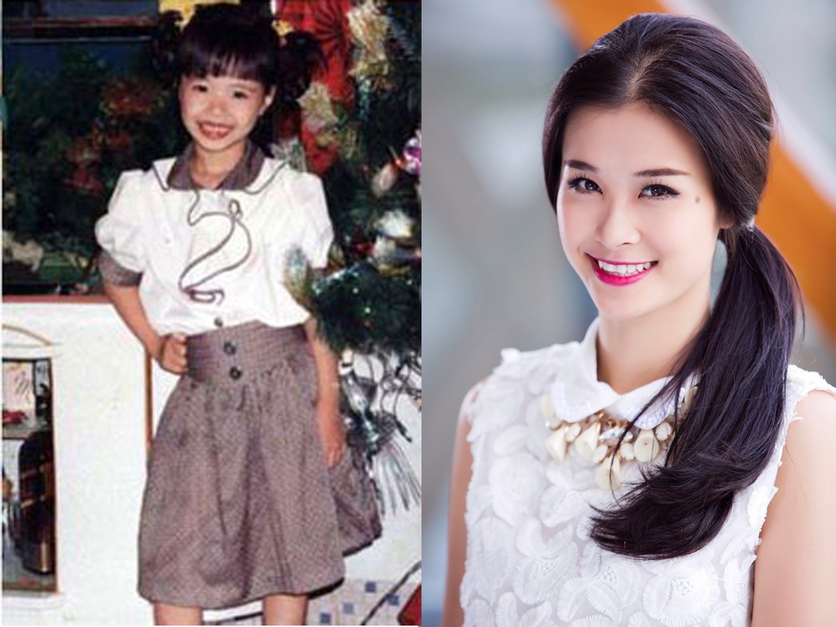 Ca sĩ Đông Nhi tuổi thơ đã khá điệu đà, hiện tại khi trưởng thành cô mang nét xinh đẹp rạng rỡ như công chúa