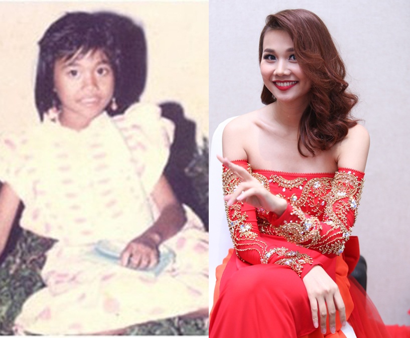 Từ một cô bé đen nhẻm, người mẫu Thanh Hằng hoàn toàn lột xác với sự nổi tiếng và nét xinh đẹp hiện tại