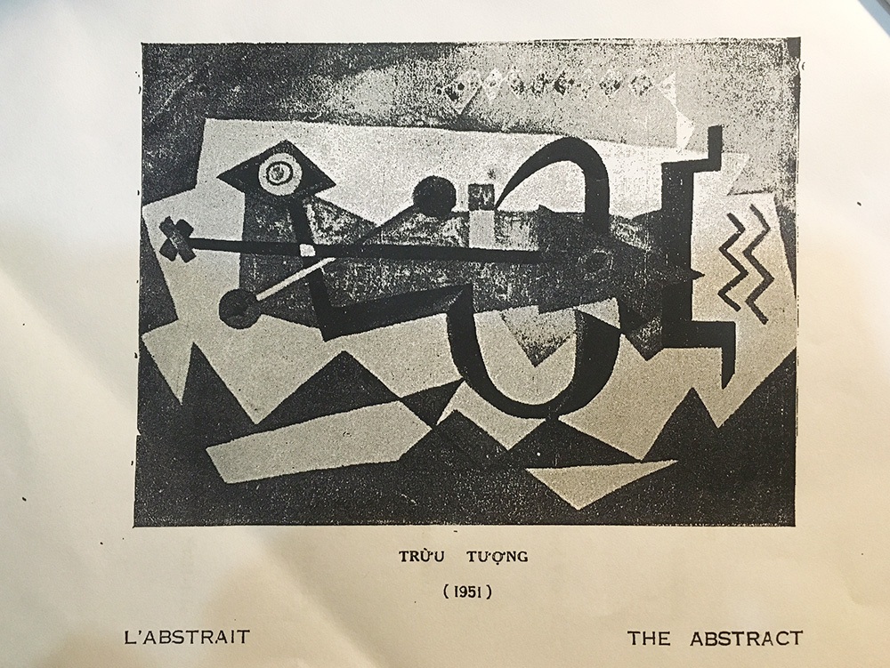 Bức tranh Trừu tượng chính xác do họa sĩ Tạ Tỵ vẽ vào năm 1951