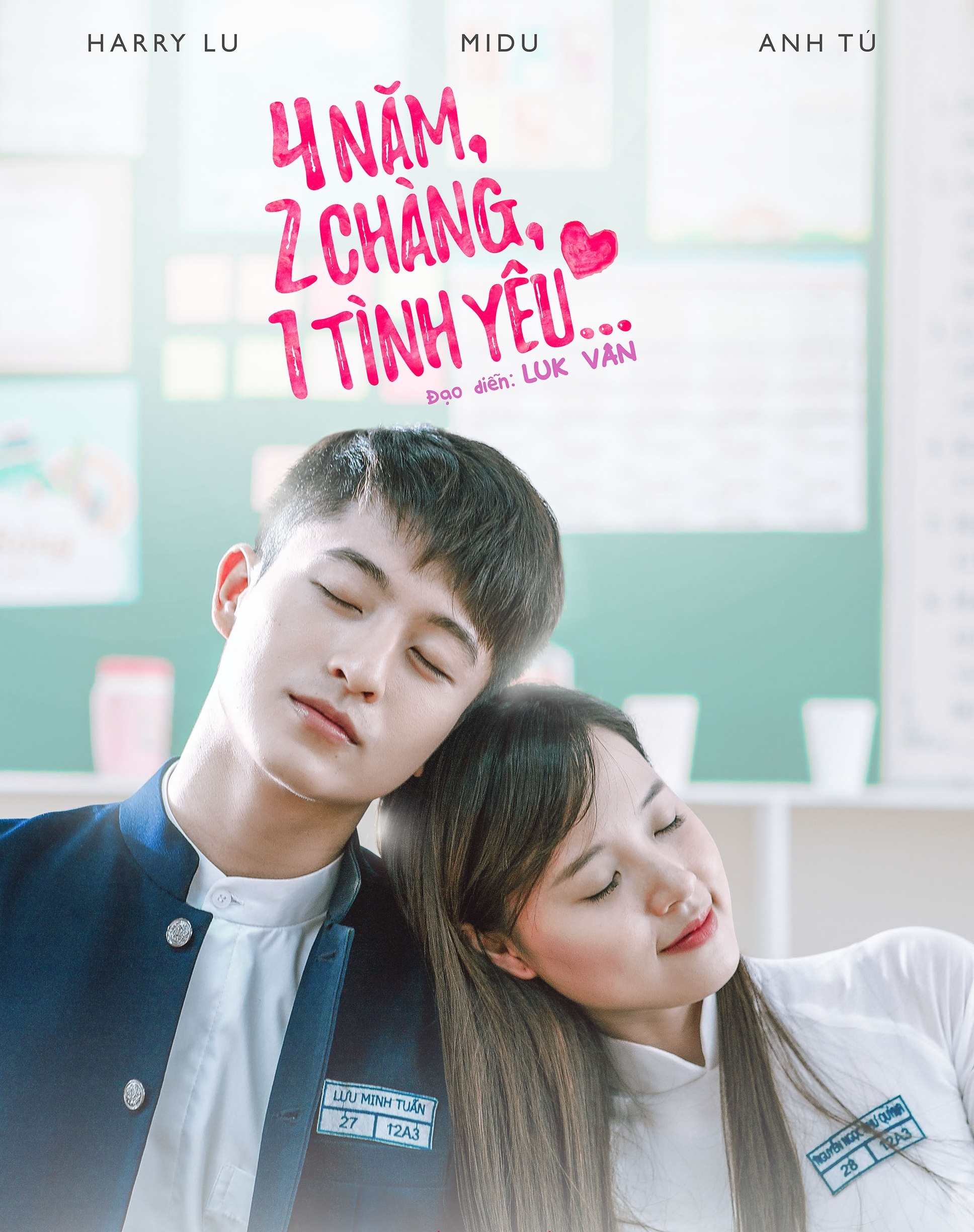 Midu đẹp đôi bên Harry Lu khi trở về thời học sinh - 1
Poster mới nhất của phim “4 Năm, 2 Chàng, 1 Tình yêu…” (tên gọi tắt 421)