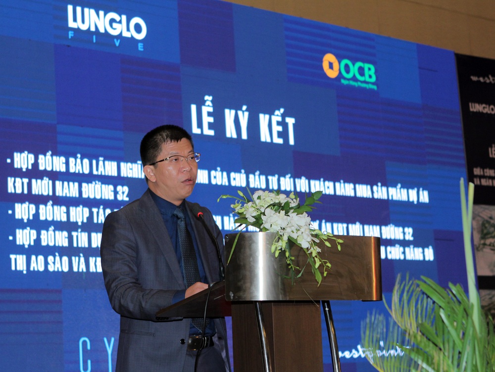 Ông Nguyễn Tiền Phong phát biểu tại lễ ký kết.