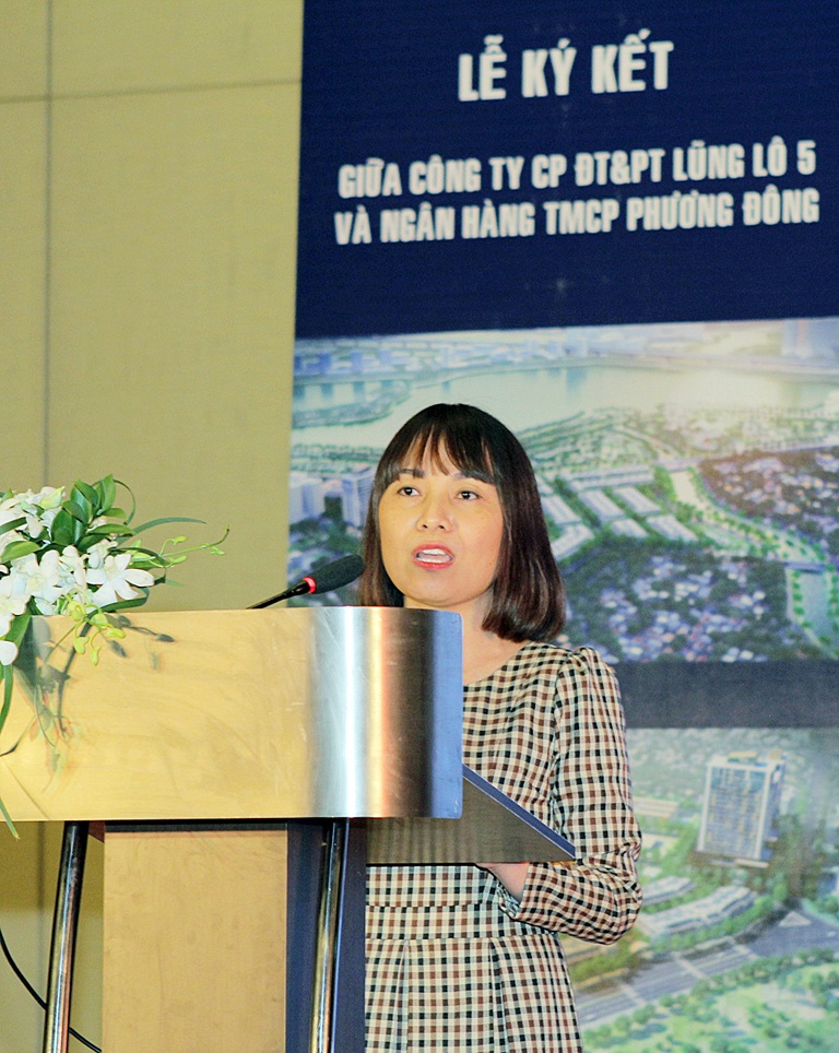 Bà Đào Minh Anh phát biểu tại lễ ký kết.