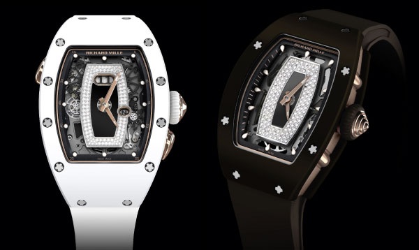 RM 07-01- Tuyệt sắc giai nhân của hãng đồng hồ siêu sang Richard Mille - 4 Hai phiên bản hoàn toàn mới với phần vỏ từ ATZ ceramic trắng và TZP Ceramic nâu.