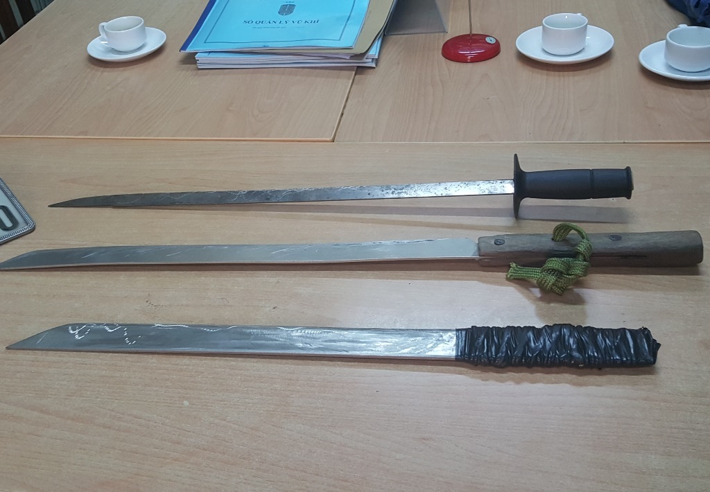 Số hung khí mà công an thu giữ