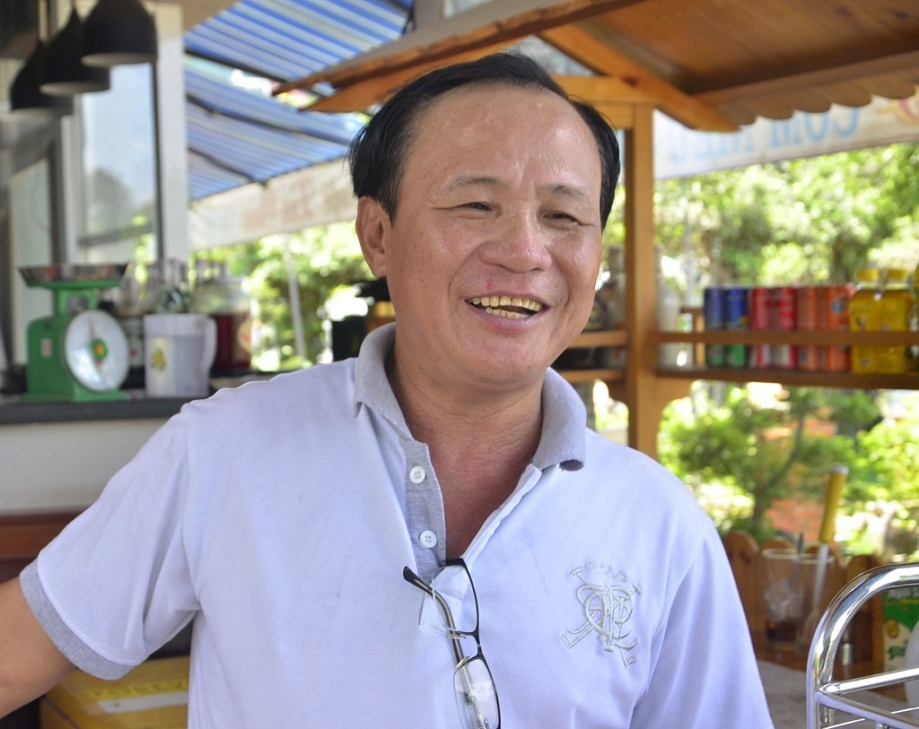 Nụ cười đã hiện diện trên khuôn mặt của ông Nguyễn Văn Tấn