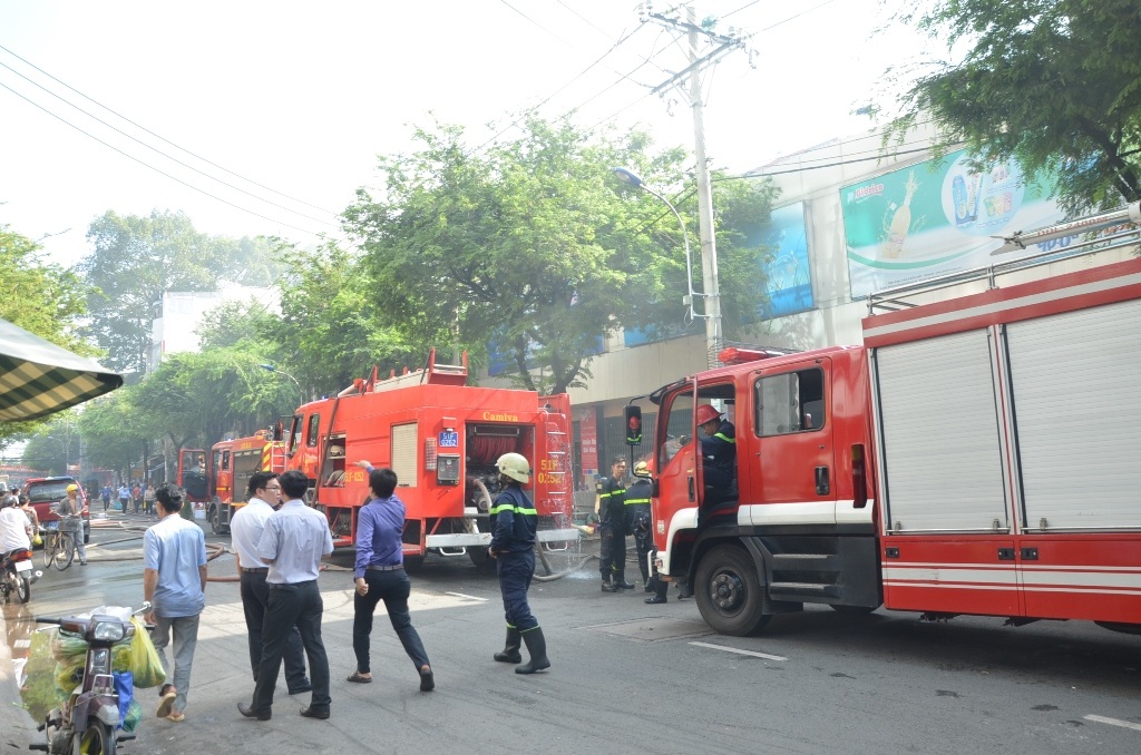 Cảnh sát PCCC tại hiện trường
