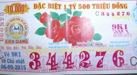 Tờ vé số không trúng thưởng được cho là của ông Minh mang đến đổi thưởng ở đại lý của ông Hoàn.