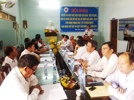 Phóng viên Dân trí được Hội Chữ thập đỏ Việt Nam tặng Bằng khen - 1 Hội nghị sơ kết công tác nhân đạo của Hội Chữ Thập đỏ tỉnh Bạc Liêu.