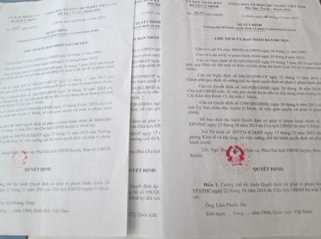 Các quyết định cưỡng chế nhà dân.