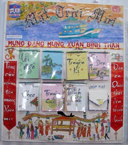 Ấn tượng tờ báo tường đón Xuân của học sinh Cà Mau - 5