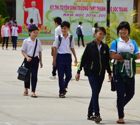 Sóc Trăng hoàn thành kỳ thi tuyển sinh vào lớp 10 THPT năm học 2016-2017.