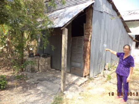 Căn nhà của ông Hồng được làm từ những năm 1989-1990 trên phần đất.