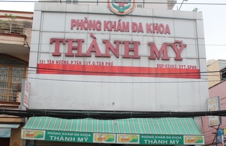 Phòng khám Đa khoa Thành Mỹ nơi đang bị gia đình bệnh nhân tố tắc trách gây tử vong