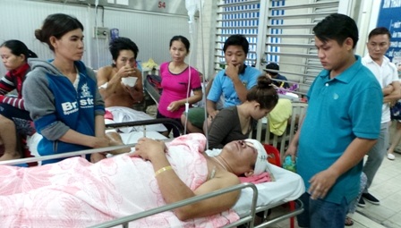 Nạn nhân trong quá trình điều trị tại bệnh viện Chợ Rẫy