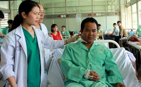 Nạn nhân đang điều trị tại bệnh viện Chợ Rẫy, hiện tình trạng sức khỏe đã ổn định