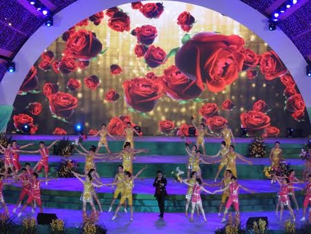 Pháo hoa rực trời Đà Lạt chào đón lễ hội hoa - 11 Một tiết mục ca nhạc góp phần trong buổi khai mạc lễ hội hoa