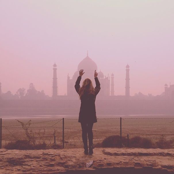 Bị ung thư, cô gái du lịch 7 kỳ quan thế giới mới trong 13 ngày - 6 Ngày thứ 11: Đền thờ Taj Mahal (Ấn Độ)