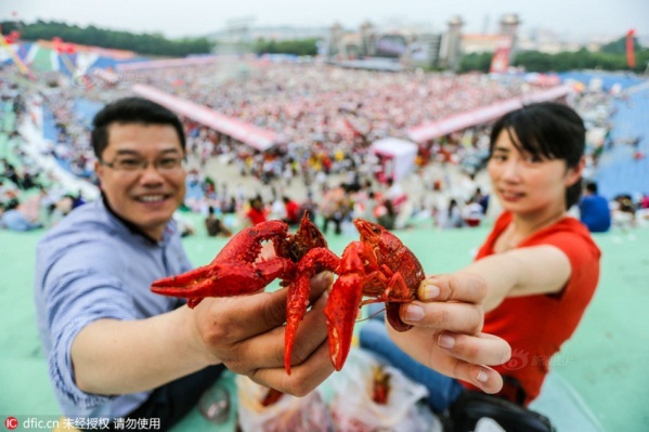 Du khách Trung Quốc "càn quét" hơn 30 tấn tôm hùm đất trong ngày hội - 1 Lễ hội tôm hùm đất lần thứ 16 tổ chức tại huyện Xuyi, Giang Tô, Trung Quốc