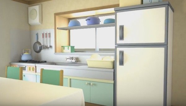 Ghé thăm ngôi nhà tuổi thơ của Doraemon - 4 Căn phòng bếp gọn gàng của gia đình Nobi