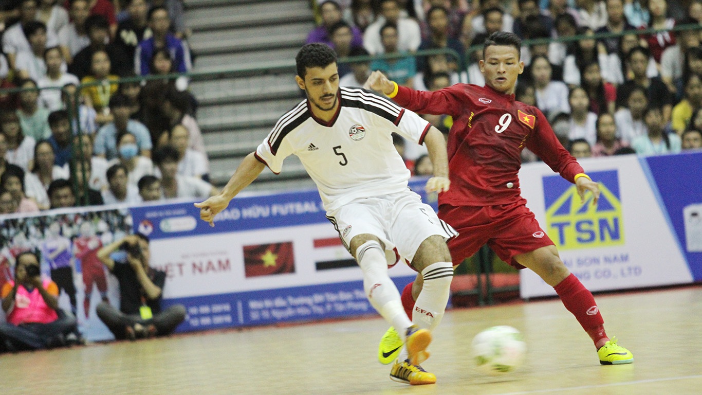 Bị dẫn trước 3-1, nhưng Ai Cập kịp gỡ hoà 3-3 trước khi trận đấu kết thúc (ảnh: Trọng Vũ)