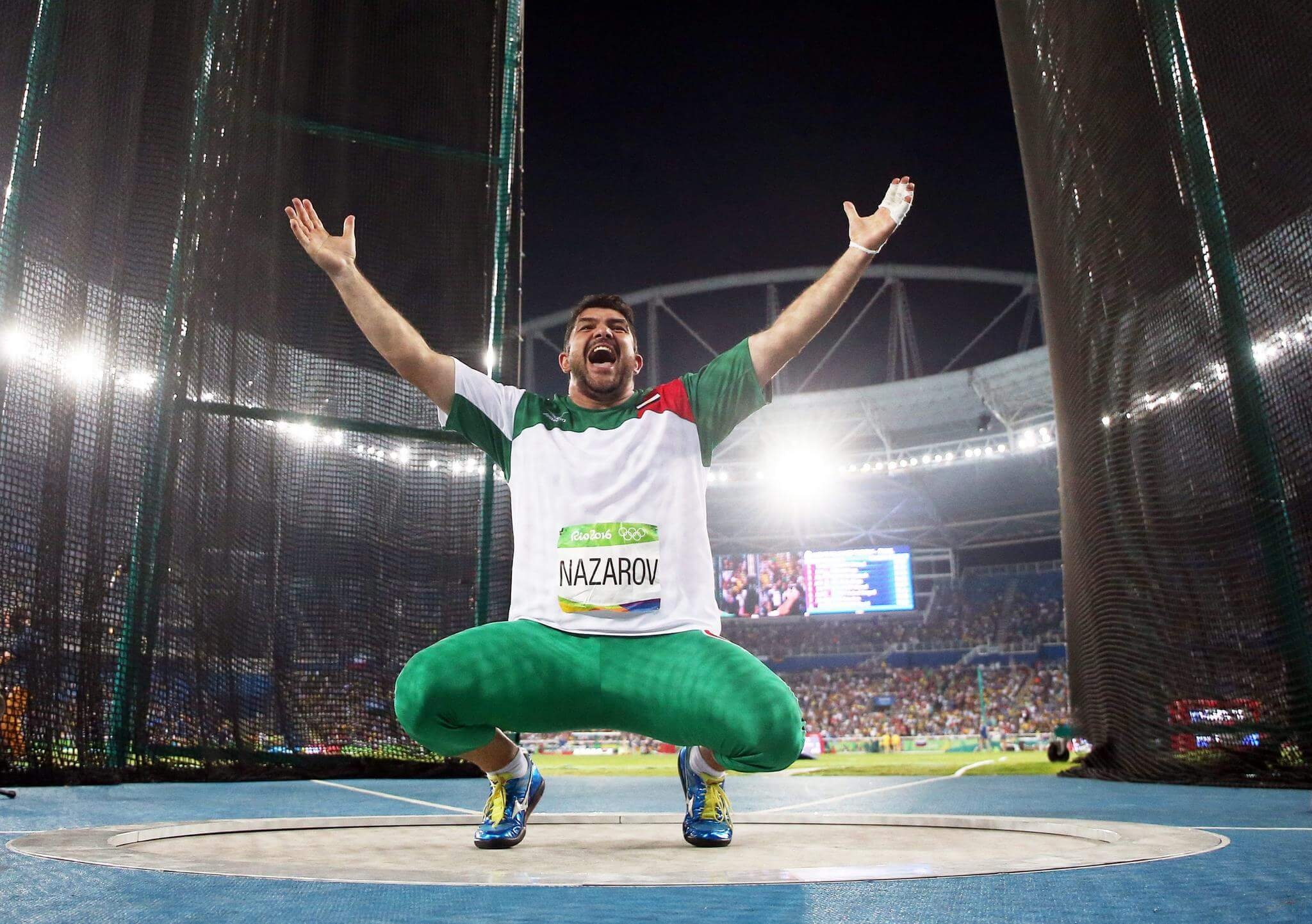 9 quốc gia lần đầu tiên trong lịch sử giành HCV Olympic - 8 Nazarov hét lên sung sướng với tấm HCV nội dung ném búa