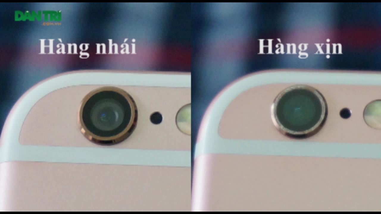 
Xem xét kỹ cụm camera sẽ thấy dấu hiệu để phân biệt rõ ràng nhất giữa hàng nhái và hàng thật.
