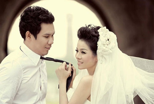 Vợ chồng ca sĩ Lệ Quyên- Đức Huy