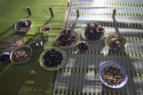 Bữa thịt dơi với rượu cần thịnh soạn trong mâm cỗ của người dân Konklor